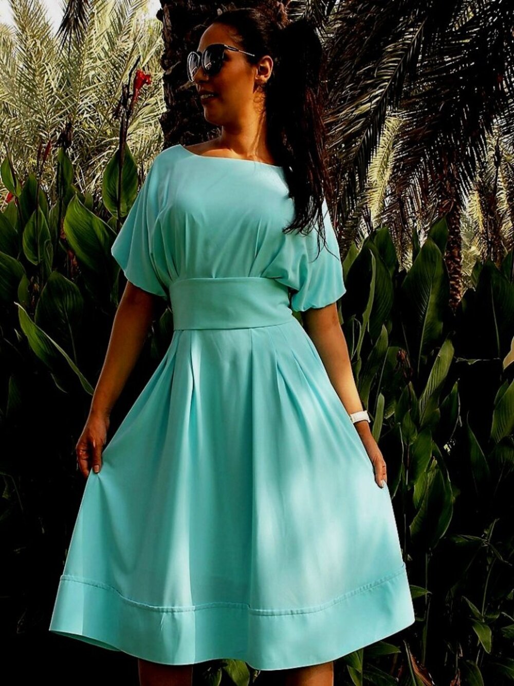 Stunning Turquoise Midi Dress - Effortless Summer Luxury